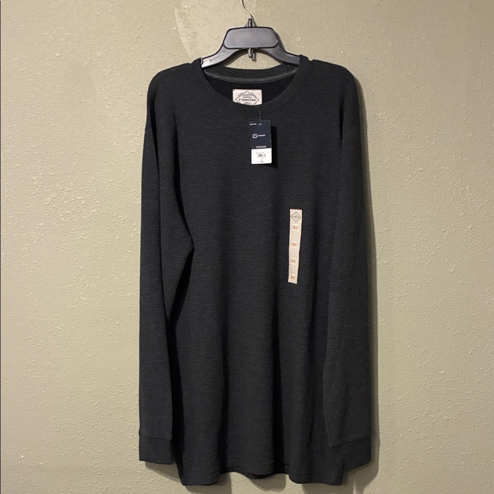 St. John's Bay Dark Gray Long Sleeve Men's Shirt